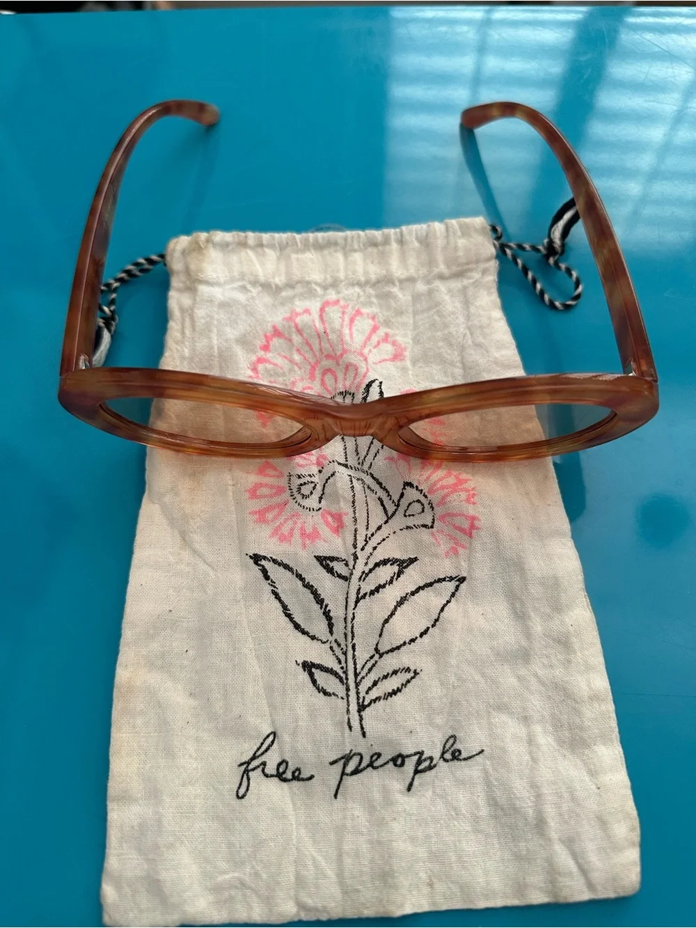 Free People Tortoiseshell Sunglasses - Amber Brown